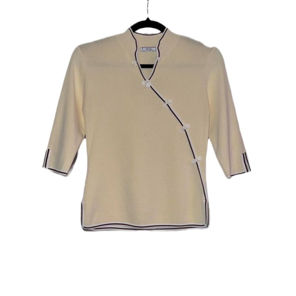 Be Be Asymmetrical Vintage Buttercream Top